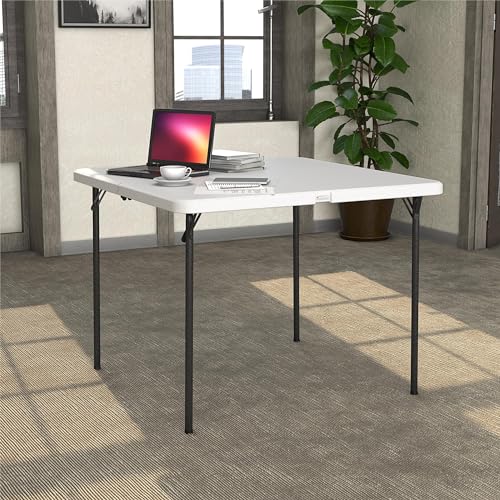 COSCO Molded Folding Banquet Table w/Handle, 6ft, Black