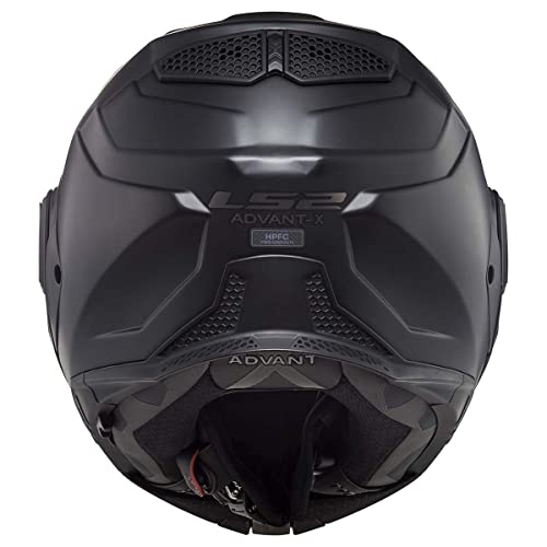 LS2 Helmets Advant X Modular Helmet with Integrated Cardo 4X Bluetooth (Matte Black - Medium)