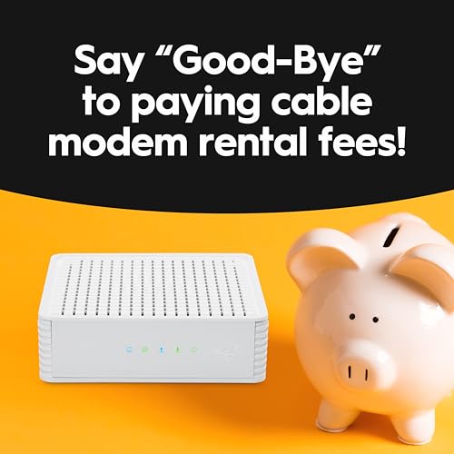 Hitron CODA56 Multi-Gigabit DOCSIS 3.1 Modem | 2.5 Gbps Max Internet Speeds | Certified with Xfinity, Charter Spectrum, Cox | 10x Faster Than DOCSIS 3.0 | 2.5 Gbps Ethernet Cable Modem ONLY