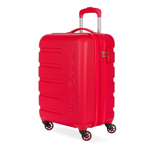 SwissGear 7366 Hardside Expandable Luggage with Spinner Wheels, White, Carry-On 19-Inch