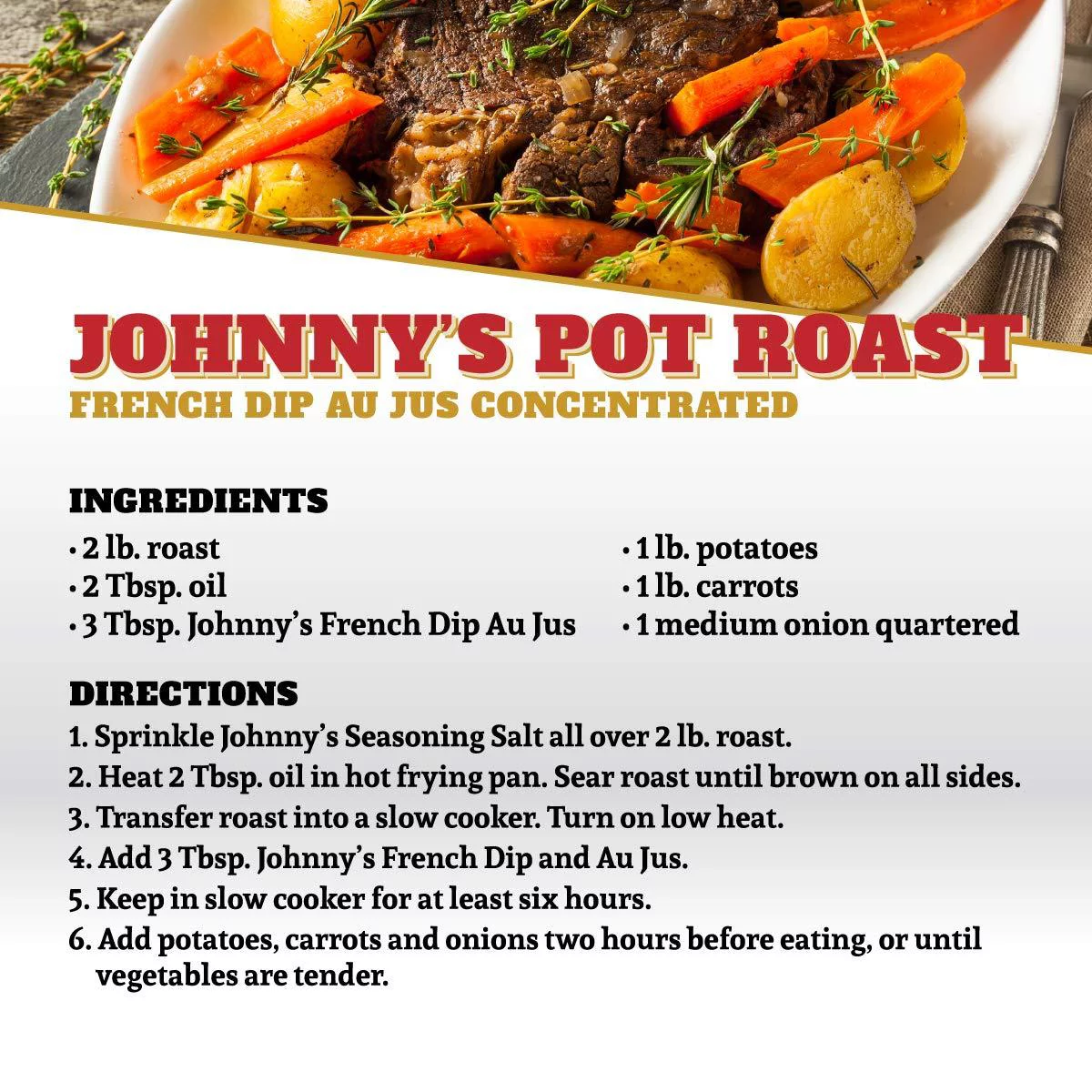 Johnny's Concentrated French Dip Au Jus Sauce, 8 oz (Pack of 6)