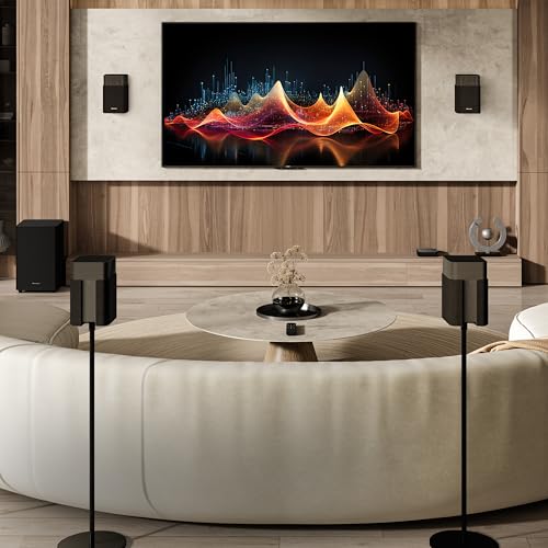 Hisense HT Saturn 4.1.2Ch Sound Bar with Wireless Subwoofer, Dolby Atmos, DTS:X, Bluetooth 5.3, EzPlay, 4K HDMI Pass Through, Roku TV Ready, HDMI/AUX/ARC/Optical/USB, 5 EQ Modes, Hi Concerto