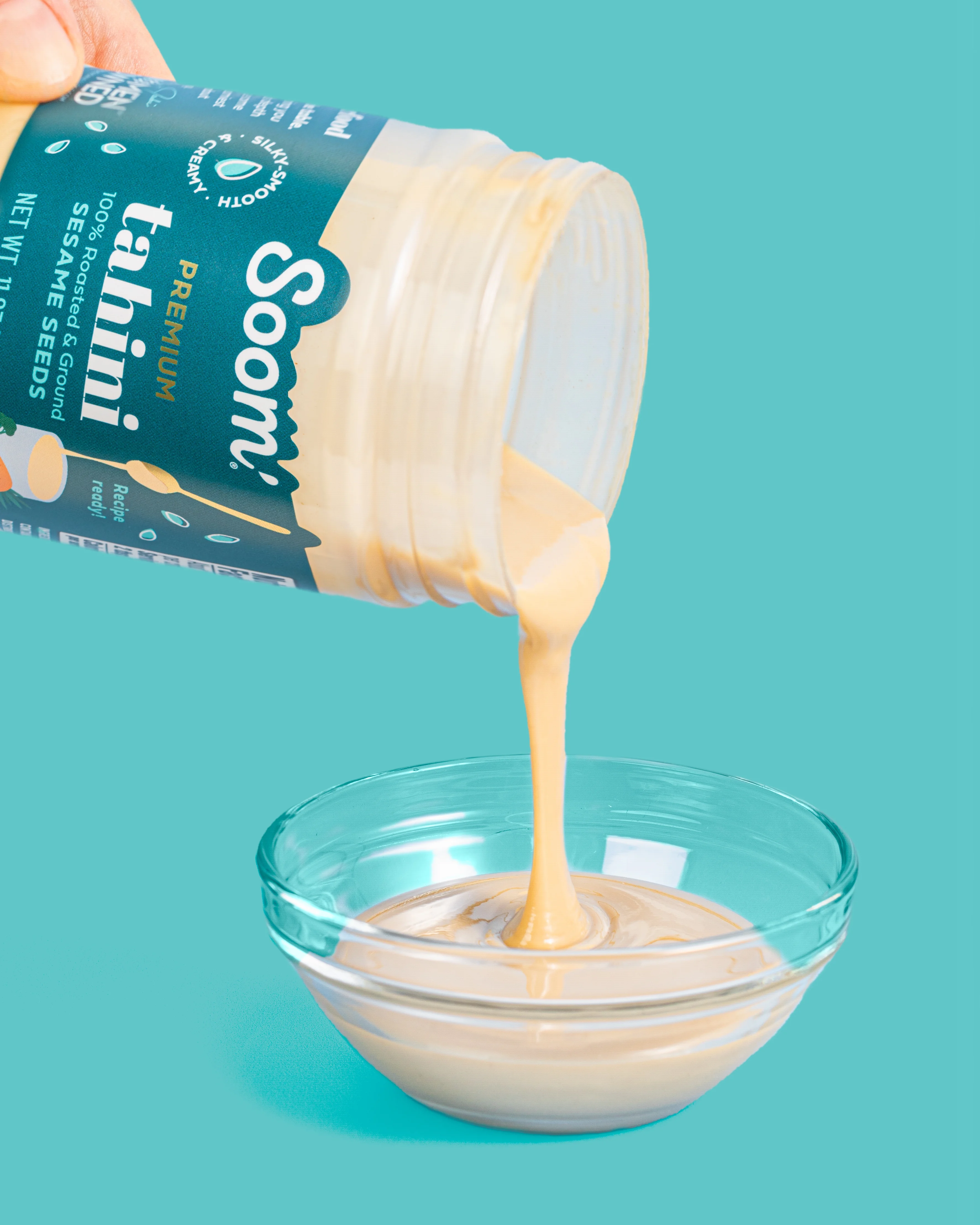 Soom Foods Single-Source Pure Ground Sesame Tahini 11oz (2 Pack) | Silky Smooth Texture in Hummus, Dips, Salad Dressings | Vegan, Nut-Free, Gluten-Free