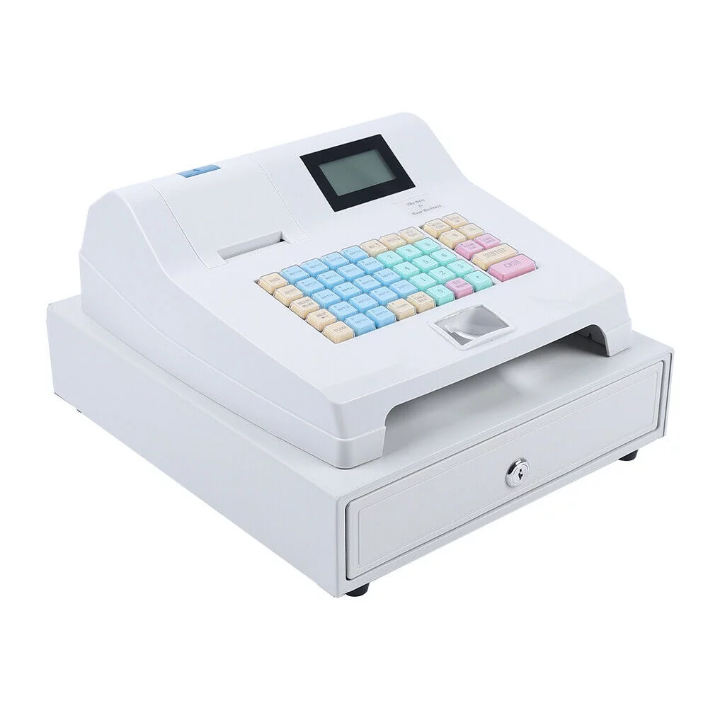 MIDUO 48 Keys Supermarket Cash Register LED Display Electronic POS Casher