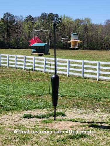 Sequoia Squirrel Proof Pole System with 4 Hanging Stations - Bird Feeder Pole System Only