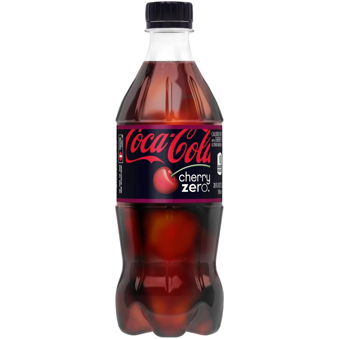 Coca-Cola Cherry Zero Soda 20oz Bottles (Pack of 12)