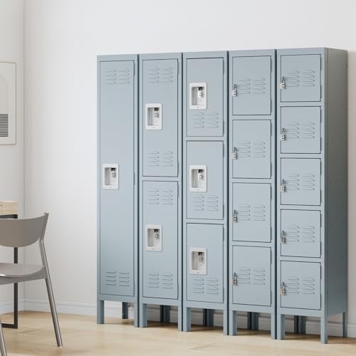 SISESOL Metal Lockers for Employees Steel Locker Large School Locker Metal Wall Locker Office Employee Lock Box 71