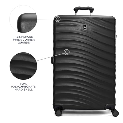 Travelpro Maxlite Air V2 Hardside Expandable Carry on Luggage, 8 Spinner Wheels, Lightweight Hard Shell Suitcase, TSA lock, Black, Carry On 21-Inch