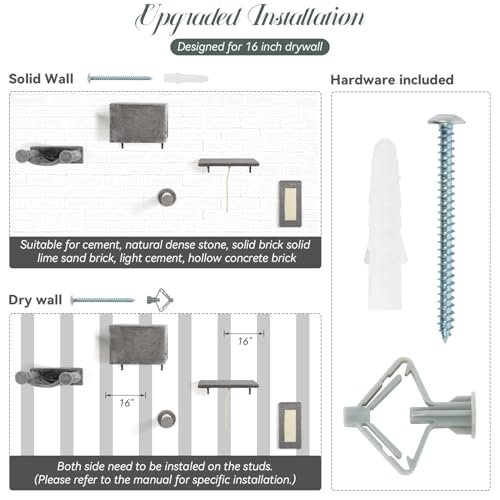 NUNU LAB 5-in-1 Wall-Mounted Cat Climber Set, Cats Wall Shelve, Wall-Mounted Cat Climbing Shelves, with House, Bridge, Steps, Scratcher, Hammock, Shelves (A-KM060)