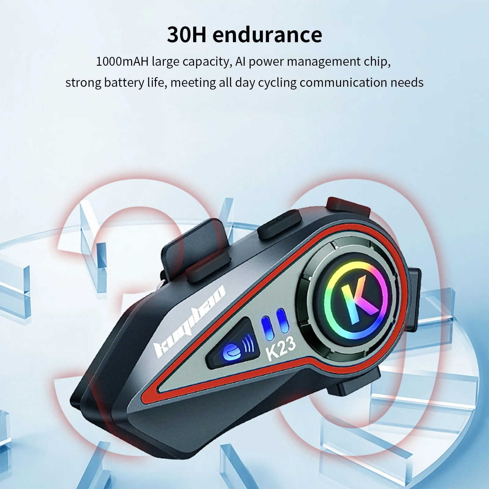 Clearance! HIFI Motorcycle Headset Helmet Intercom Headset Bluetooth 5.3 Intelligent Noise Reduction Lighting High-definition Sound Quality Waterproof Motorcycle Bluetooth Earphones