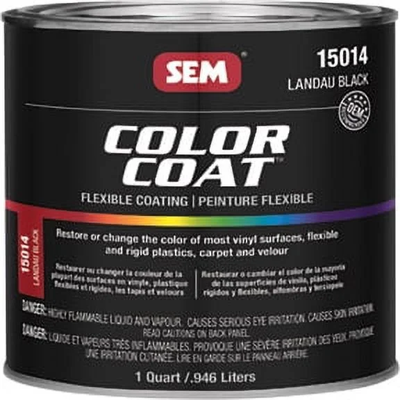 Color Coat 15014 Flexible Coating Mixing System, 1 qt Can, Landau Black, 24 hr Curing, Liquid