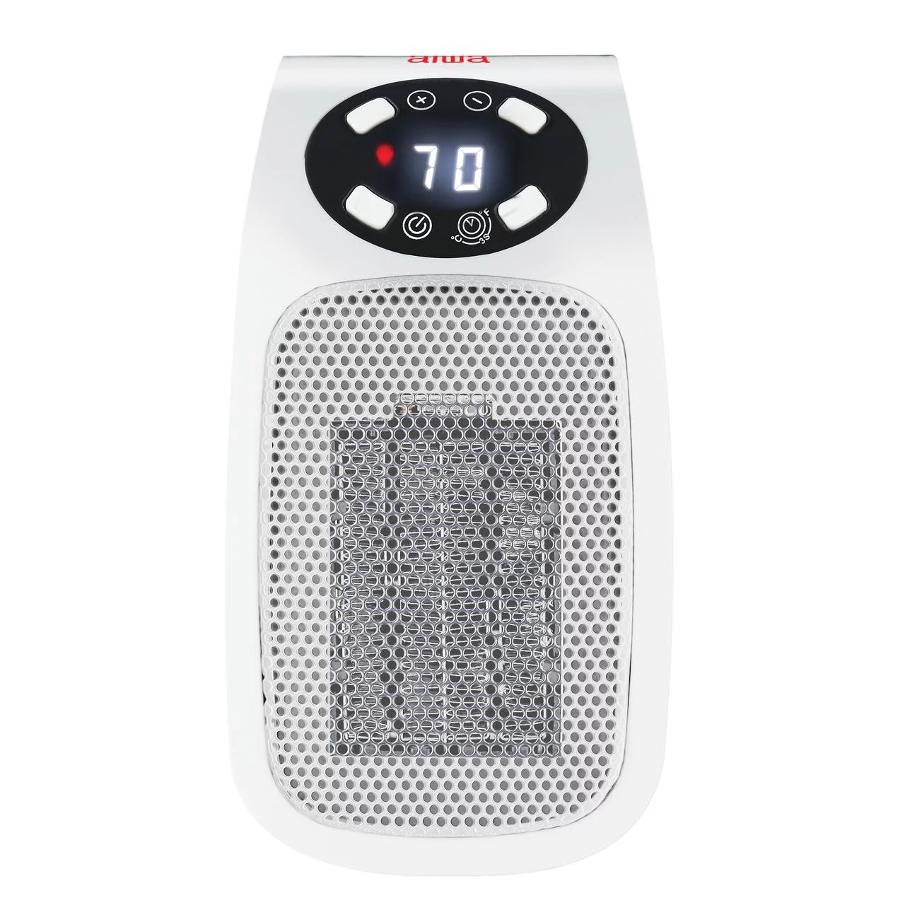 AIWA Outlet Plug-in Electric Space Heater, LCD Digital Screen, Up to 24 hour Timer