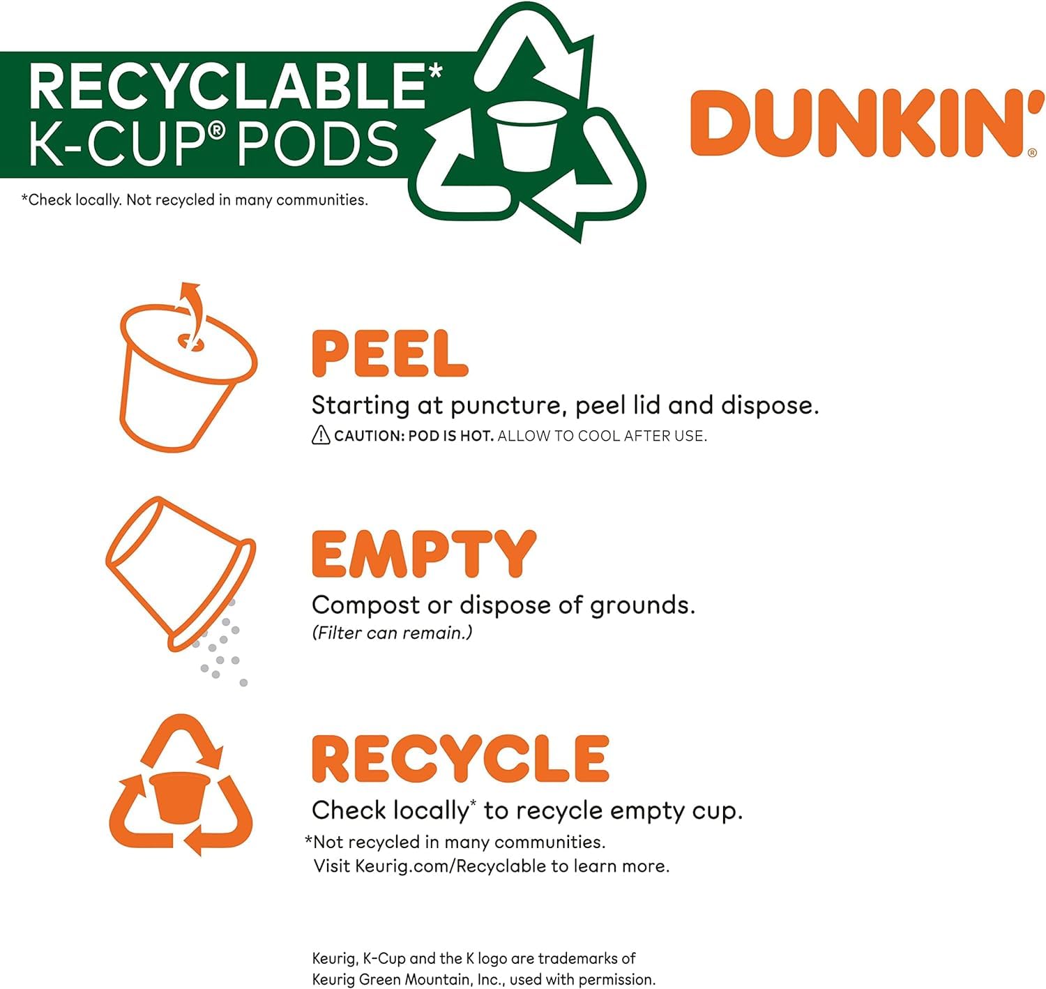 Dunkin' Original Blend Medium Roast Coffee, 176 Keurig K-Cup Pods