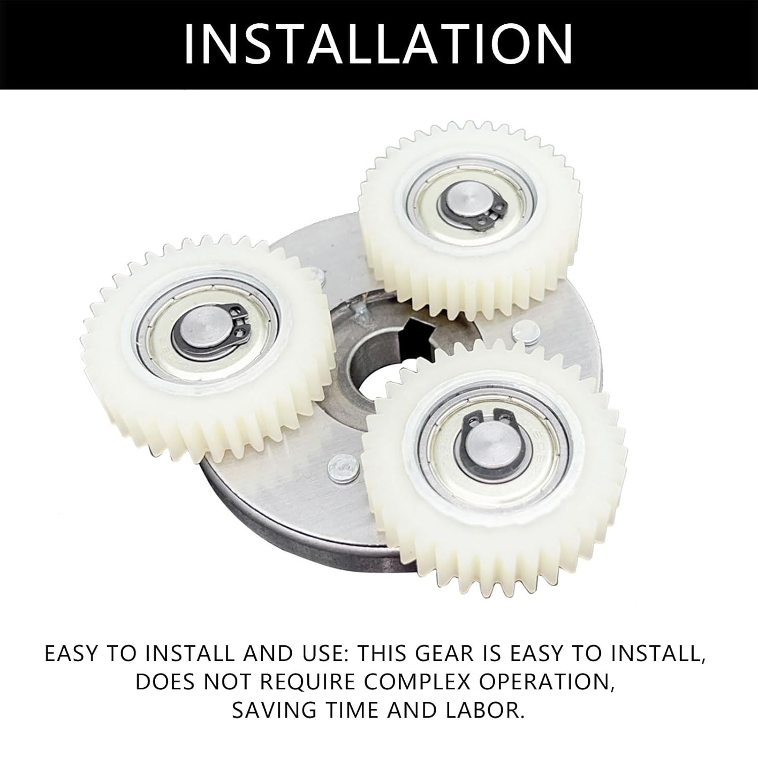 3pcs 36 Teeth Nylon Gear Set for Electric Bike Motor, Clutch Accessory with Bearings, E-Bike Wheel Hub Motor Planetary Gears Compatible with Bafang 8-Fun 500W Motor