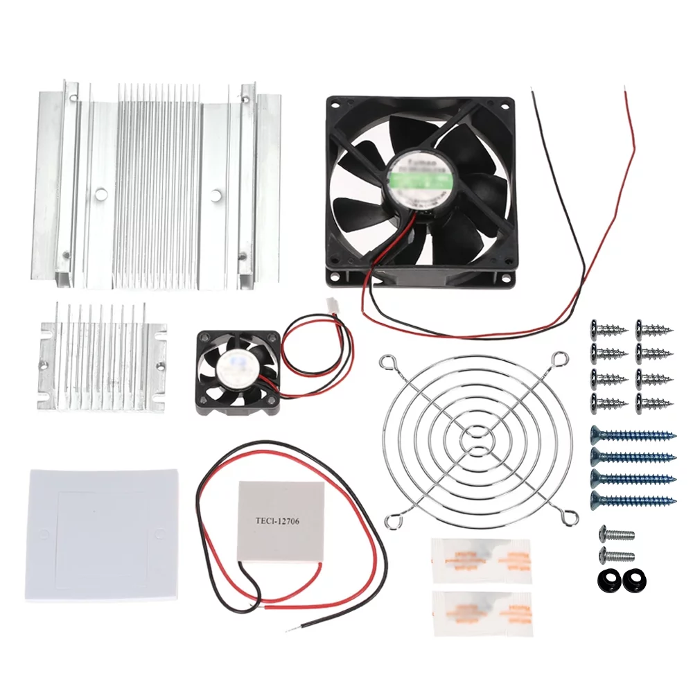 Dadypet DIY Radiator Kit,Cooler Conduction + Semiconductor Cooler Conduction Kit Semiconductor Cooler + Fan + Conduction + + Peltier Kit Semiconductor DIY Peltier Kit + + Fan Kit SIUKE DIY