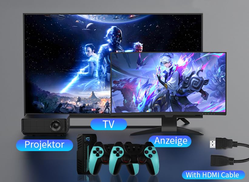 UTX 50000 Games in 1：Upgrades Retro Game Console Stick No Freeze Game Nostalgia Gaming Stick Dual 2.4G Wireless Controllers, Plug & Play TV Video Gaming Stick