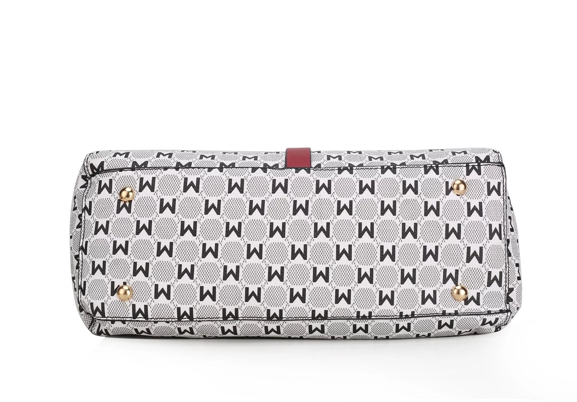 MKF Collection Yuliana Circular M emblem Print Satchel Handbag with Wallet by Mia K - 2 pieces