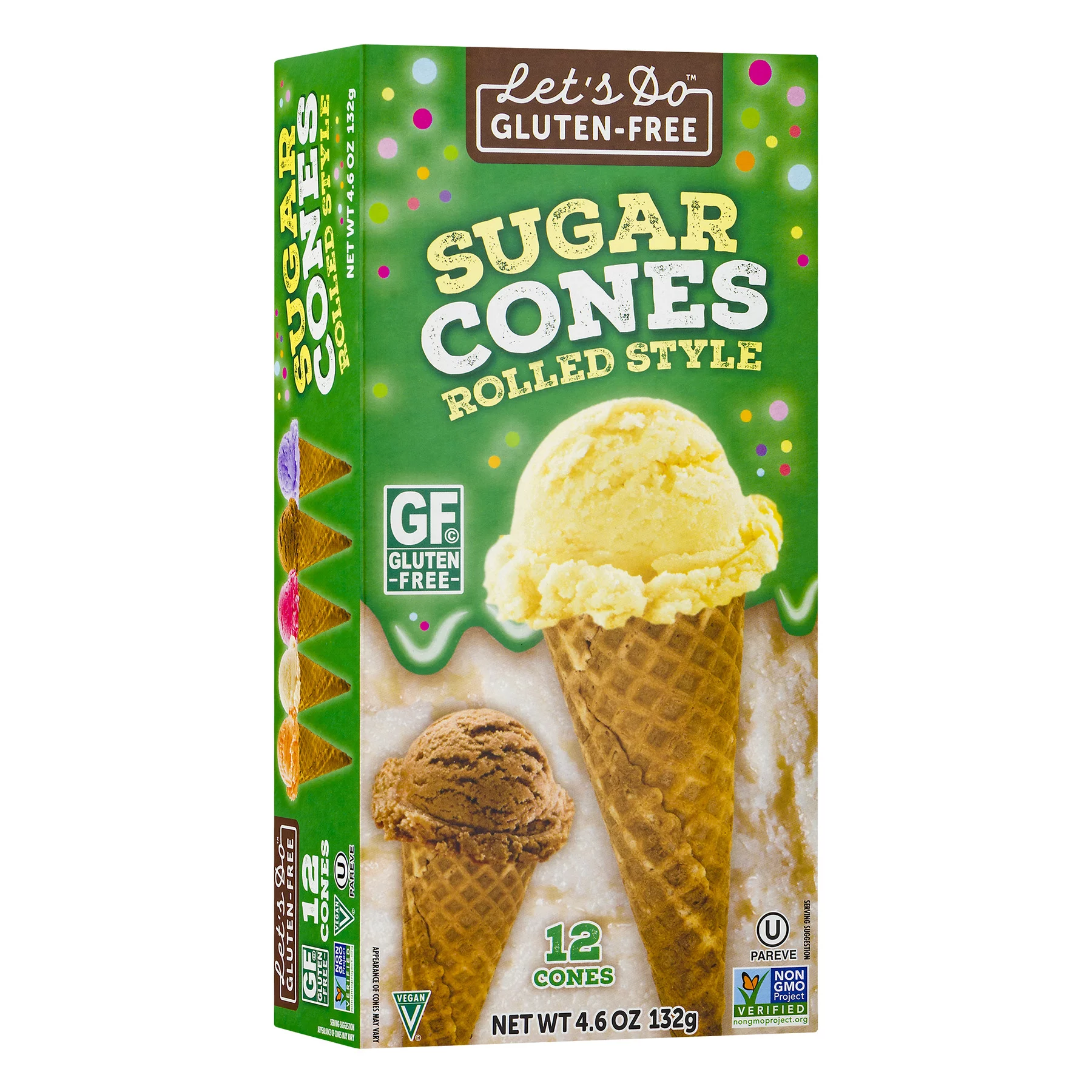 Let's Do Gluten Free Sugar Cones, 4.6 Oz, 12 Ct
