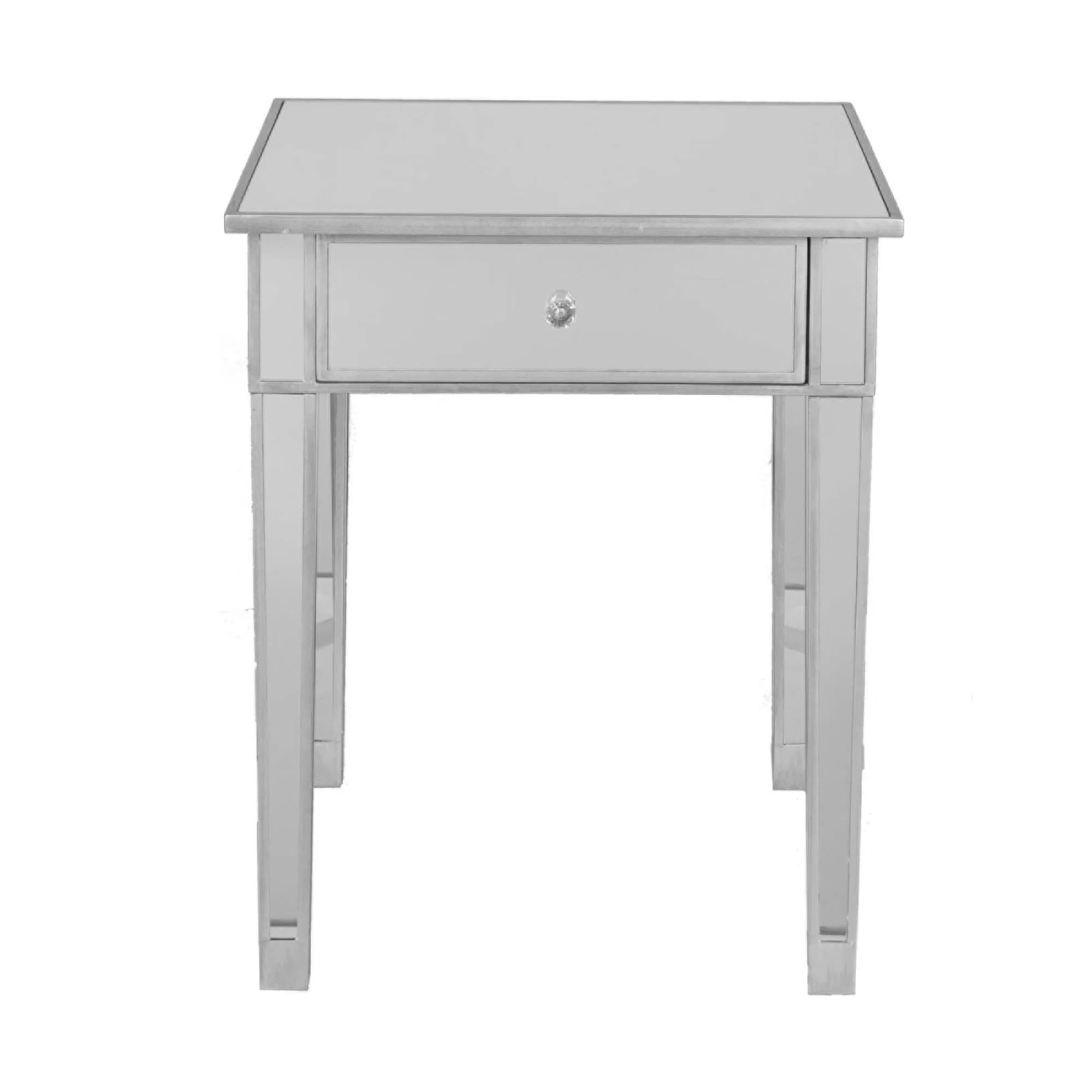 SEI Furniture Mirage 23.75 x 28.75 Freestanding Mirrored Accent Table
