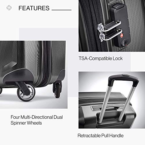 Samsonite Winfield 3 DLX Hardside Expandable Luggage with Spinners, Silver, Carry-On 20-Inch