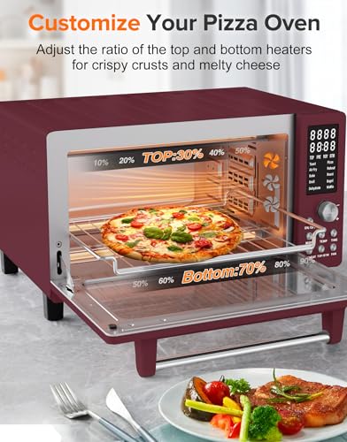 Nuwave Bravo Pro Smart 21QT Toaster Oven Air Fryer Combo, Convection Oven Countertop, 10 functions all in 1, with even & quick crisp technology, 50-450°F, 1800W, Stainless Steel