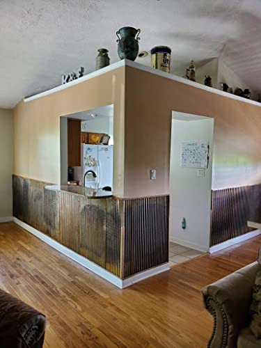 Colorado Steel Rustic Corrugated Metal Wainscoting (Rusted - 10 Foot Roll)
