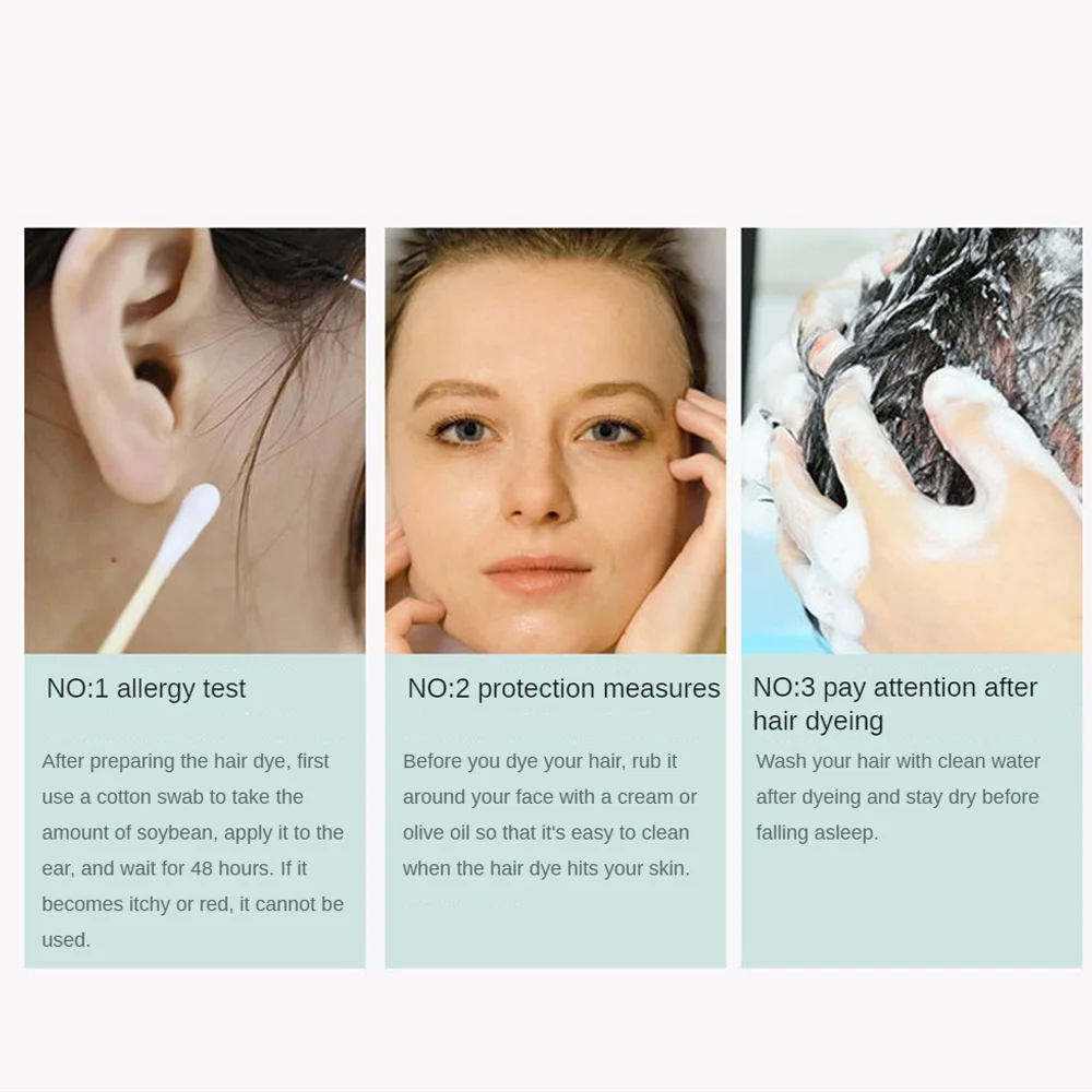 Hair Dye Cream Covers White Hair Pure Plant Natural Black Hair Non-irritating Hair Dye Foam Salon Hairdressing