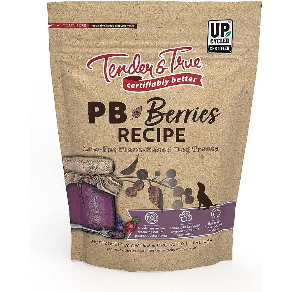 Tender And True - Pb+ Berries Jerky Dog Treats 4 OZ - Pack of 10