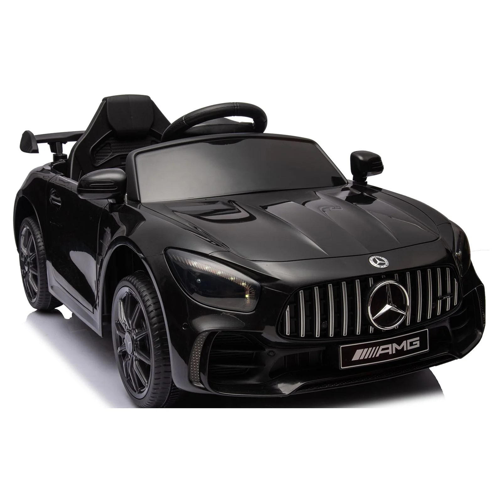 iRerts 12V Ride on Cars with Remote Control, Mercedes Benz Electric Car For Kids, Battery Powered Kids Ride on Toys with LED Light, Music, USB/AUX Port, Kids Cars to Drive For 3-5 Ages Gifts, Black
