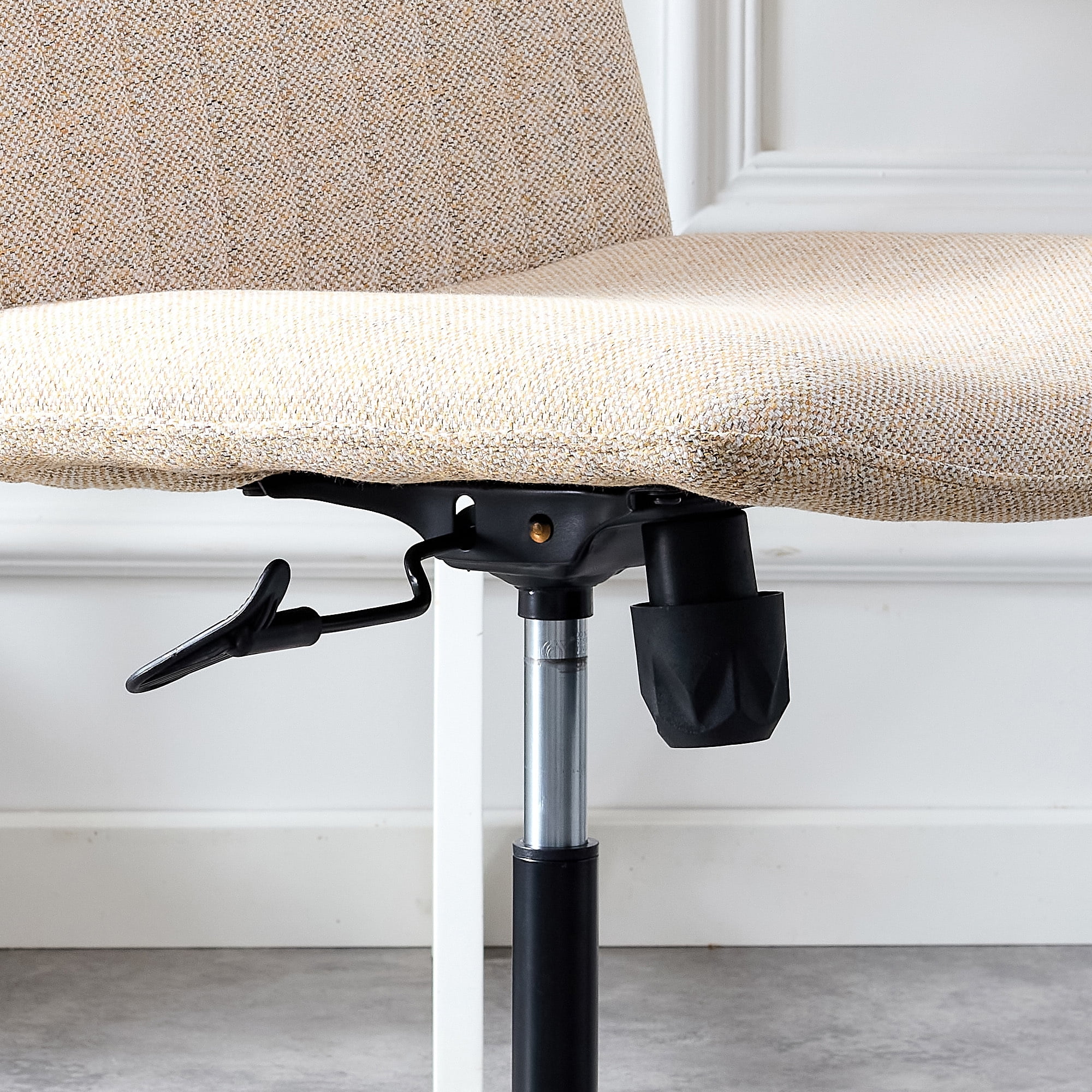 Adjustable Swivel Home Office Computer Chair with Cushion & Black Foot - No Wheels