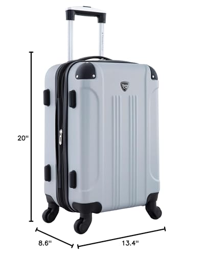 Travelers Club Chicago Hardside Expandable Spinner Luggage, Teal, 20