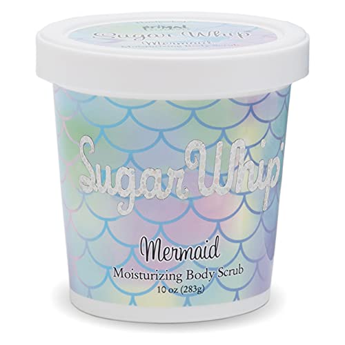 Primal Elements Sugar Scrub, Exfoliating Sugar Whip, Face and Body Cleanser, Moisturizer, Gingerbread, 10 oz Package