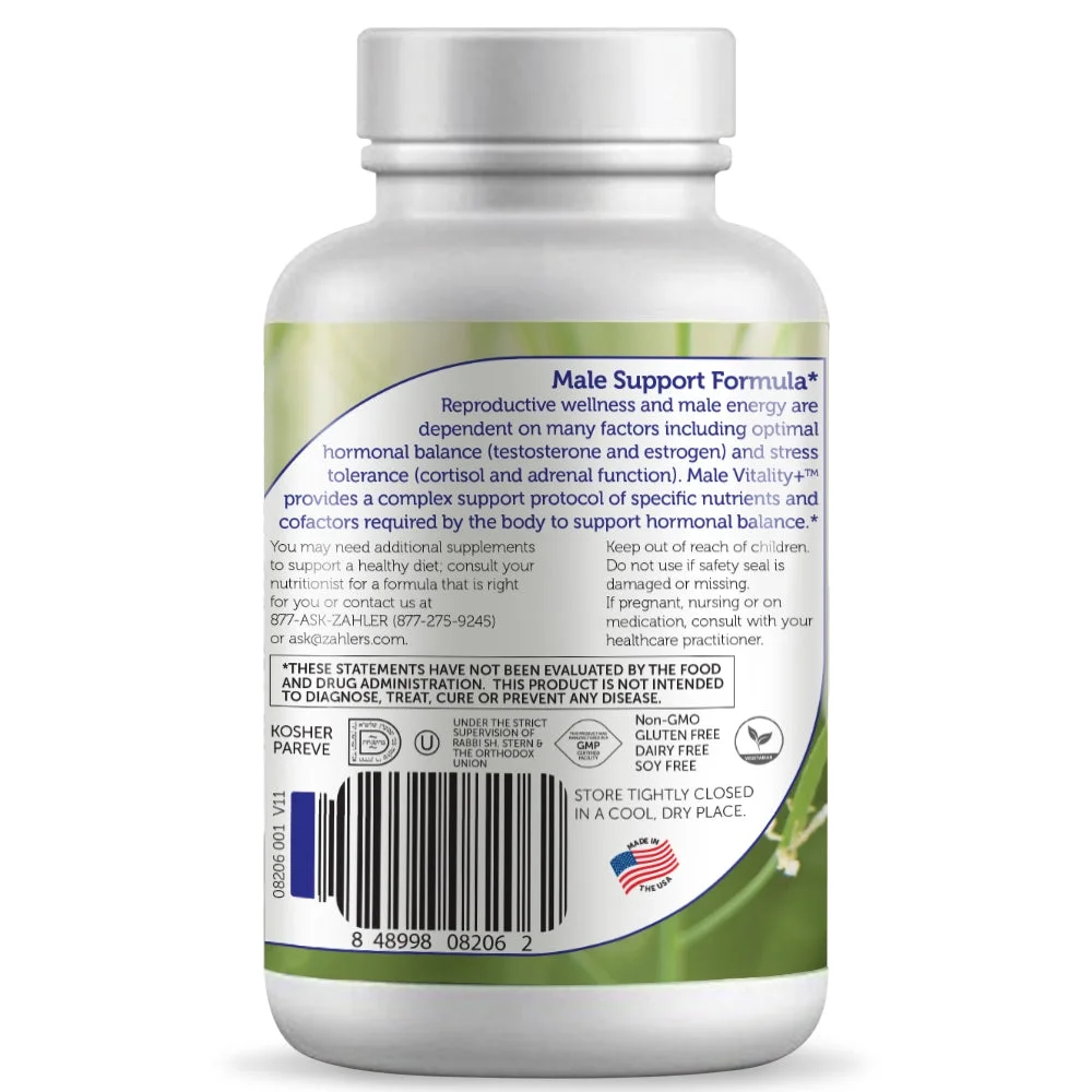 Zahler Male Vitality+, Make Fertility Supplement, 120 Tablets