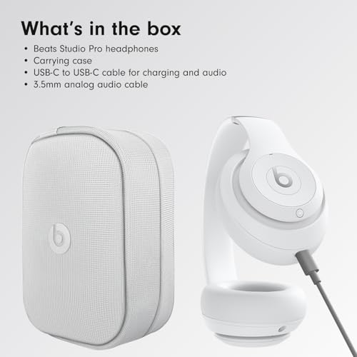 Beats Studio Pro - Wireless Bluetooth Noise Cancelling Headphones - Personalized Spatial Audio, USB-C Lossless Audio, Apple & Android Compatibility, Up to 40 Hours Battery Life - Black