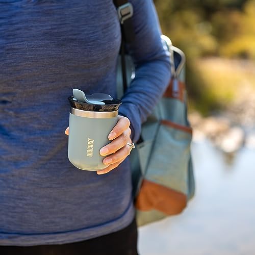 WACACO Octaroma Classico Vacuum Insulated Coffee Mug, Double-wall Stainless Steel Travel Tumbler With Drinking Lid, 6 fl oz (180ml), Carmine Red