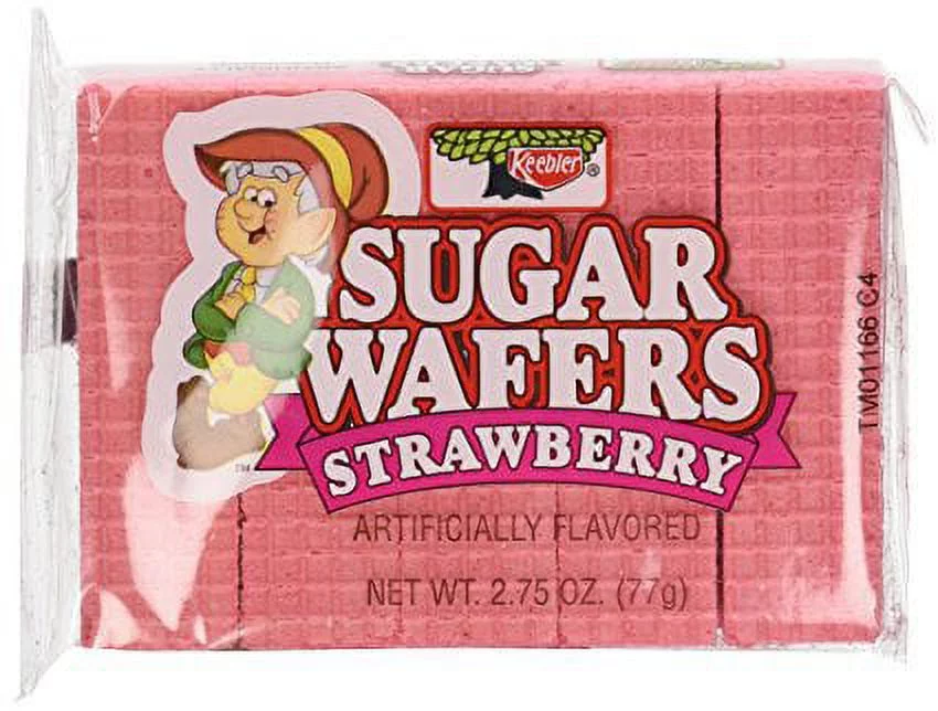 Keebler Sugar Wafers Strawberry 2.75-Ounce Packages (Pack of 12)