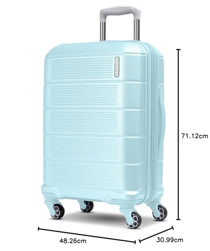 American Tourister Stratum 2.0 Expandable Hardside Luggage with Spinner Wheels, Purple Haze, Carry-on