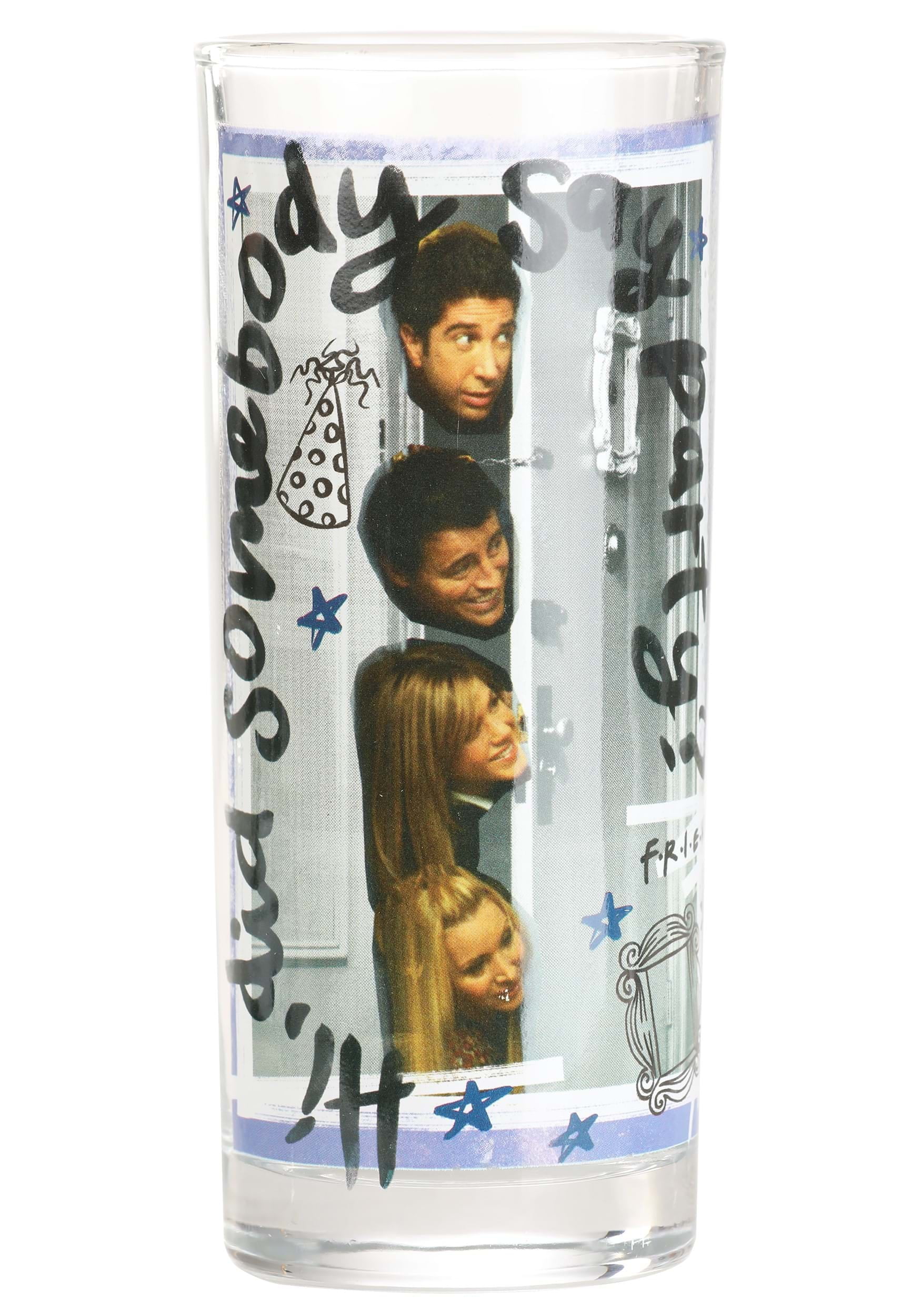 Friends Doodle Scene Quotes 4 pieces 10 ounces Glass Tumbler Set