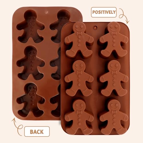Meltset Silicone Baking Mold Gingerbread Man Chocolate Mold DIY Soap Mold