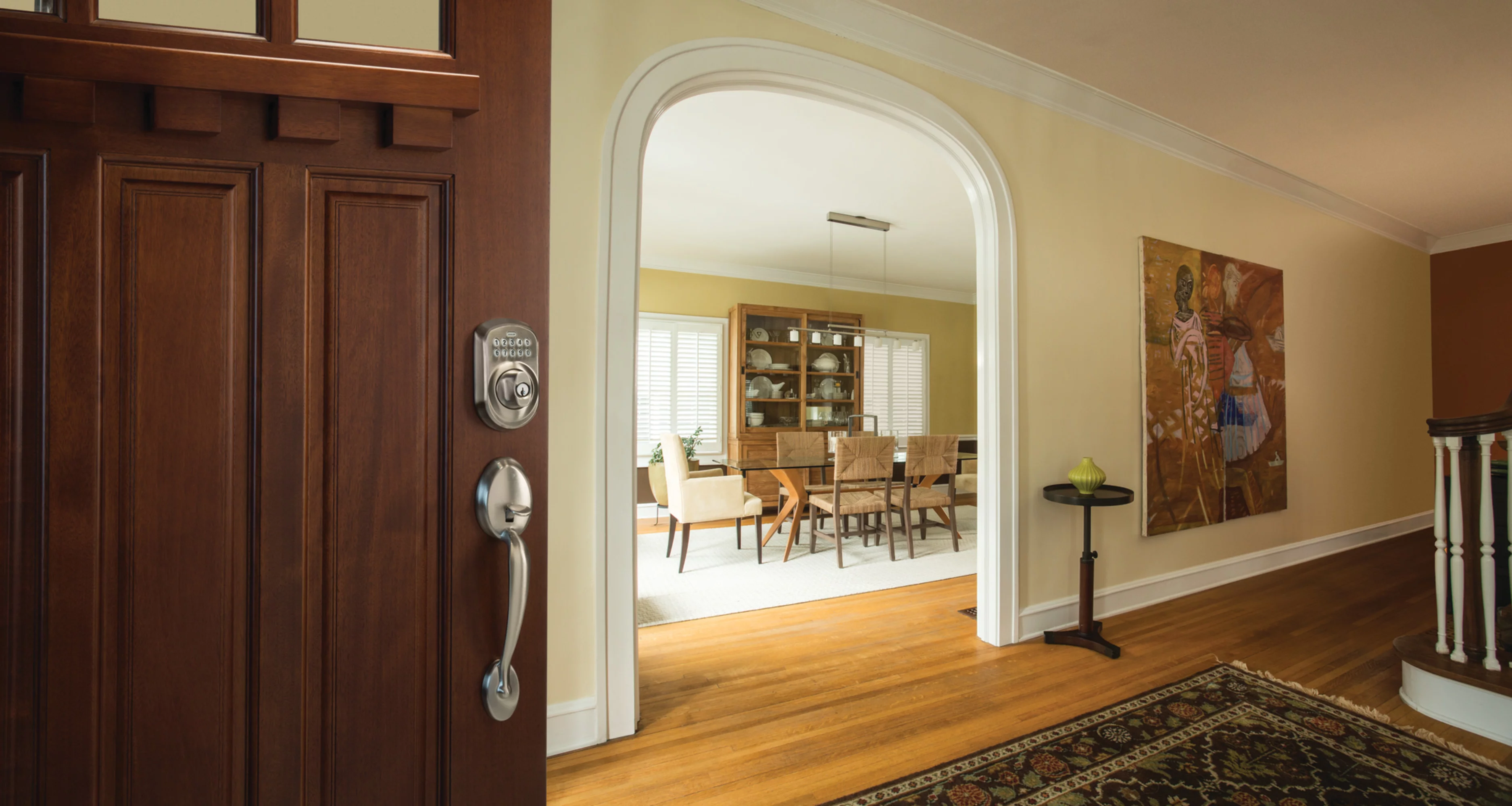 Schlage Be365-Ply Plymouth Electronic Keypad Single Cylinder Deadbolt - Brass