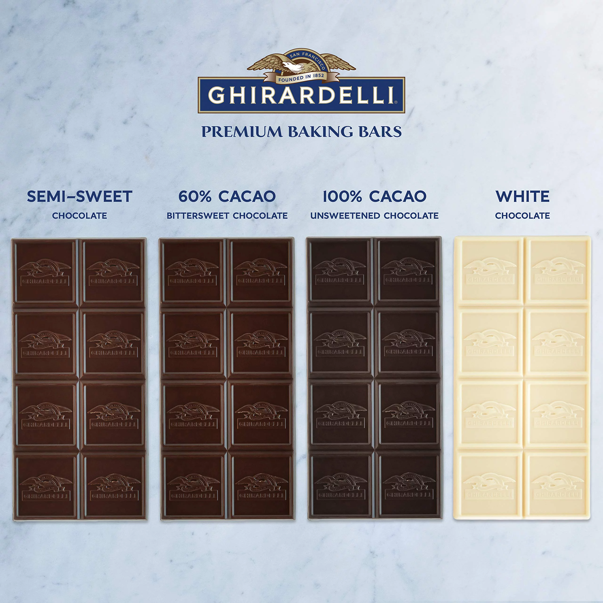 Ghirardelli Premium Baking Bar, Semi-Sweet Chocolate, 48 Ounce (Pack of 12)
