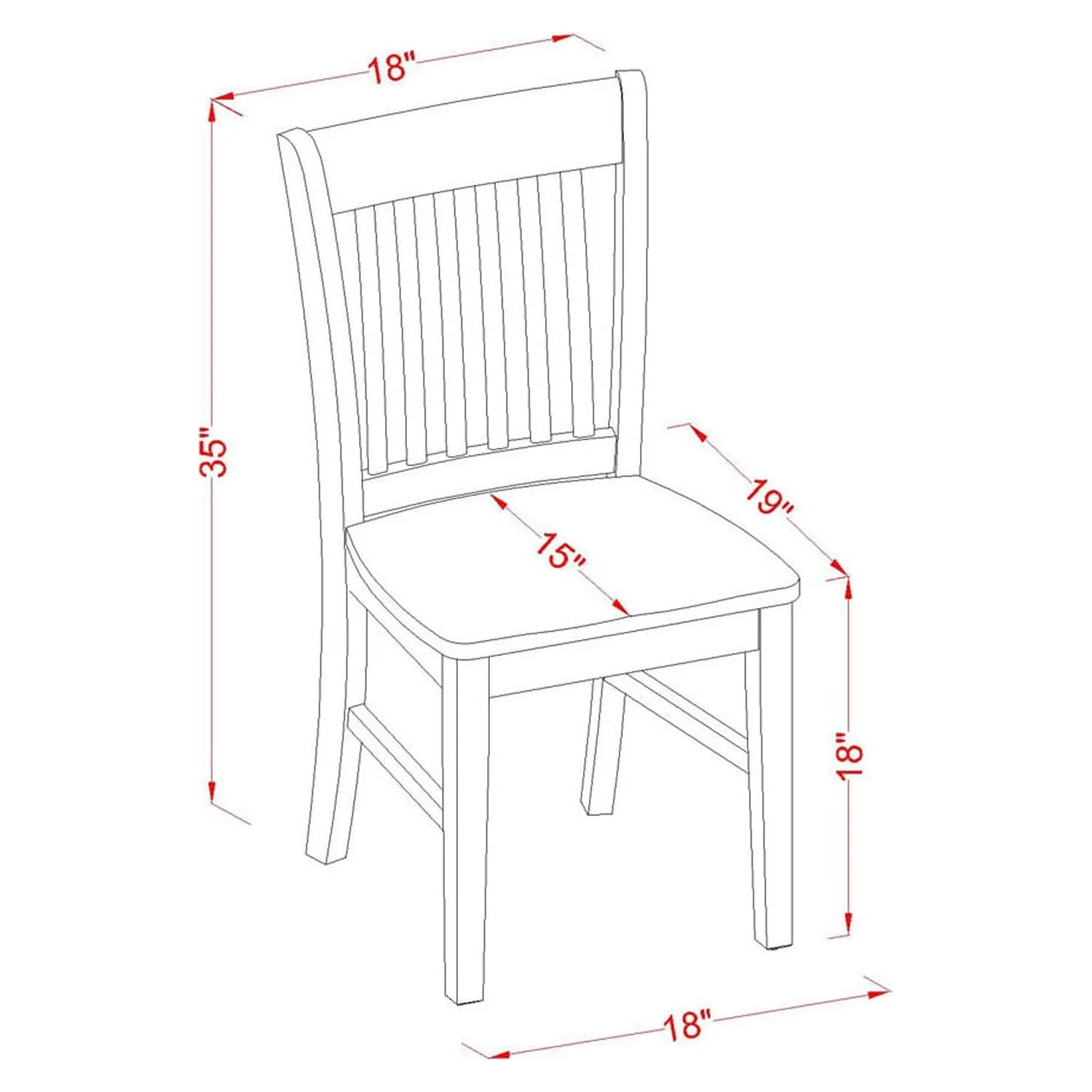 East West Furniture Capri 6-piece Wood Dining Table Set with Bench in White