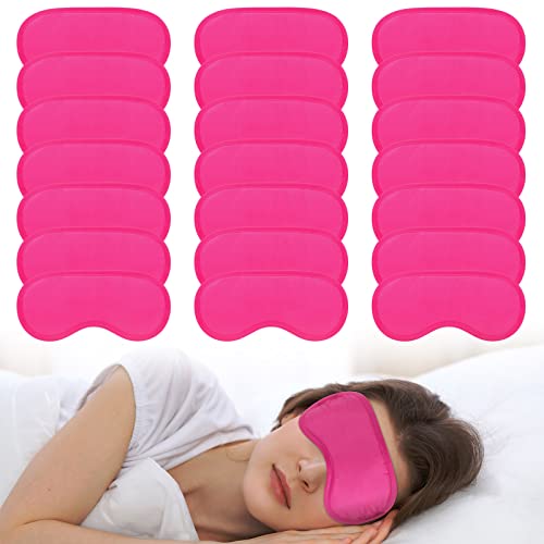 Silkfly 100 Pieces Silk Sleep Eye Mask Bulk Christmas Eye Cover Gifts Blindfold with Adjustable Elastic Strap Sleeping Night Mask for Women Comfortable Travel Sleep(Pink)