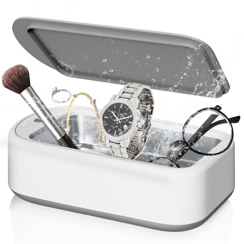 Ultrasonic Jewelry Ring Cleaner,50W 25oz (700ml) 60KHz Portable Professional Ultrasonic Jewelry Ring Cleaner Machine for Cleaning, Earrings,Glasses, Jewelry, Rings, Dentures