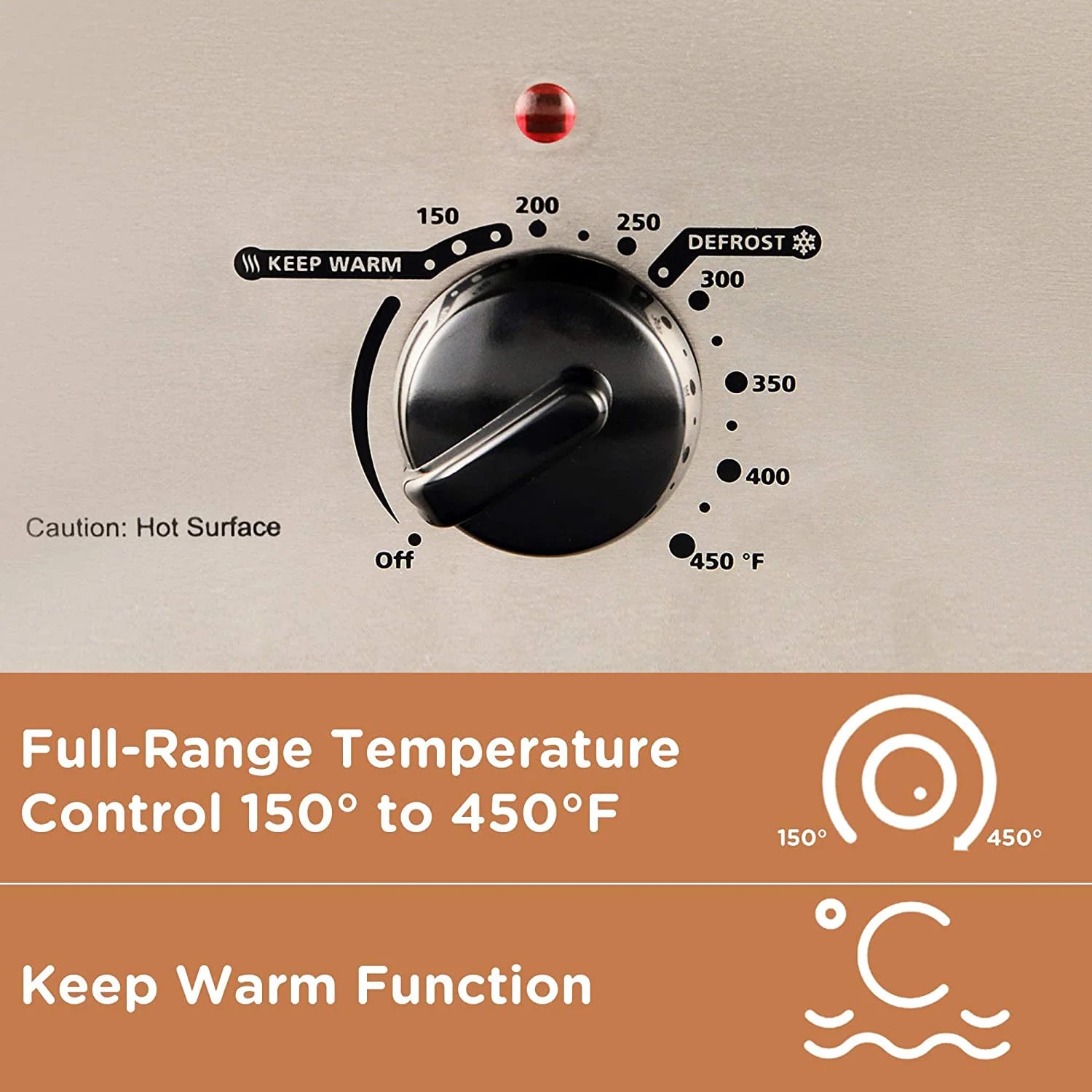 CozyHom 24 QT Electric Roaster Oven, Stainless Steel Roaster Pan with Self-Basting Lid Removable Insert Pot, Silver