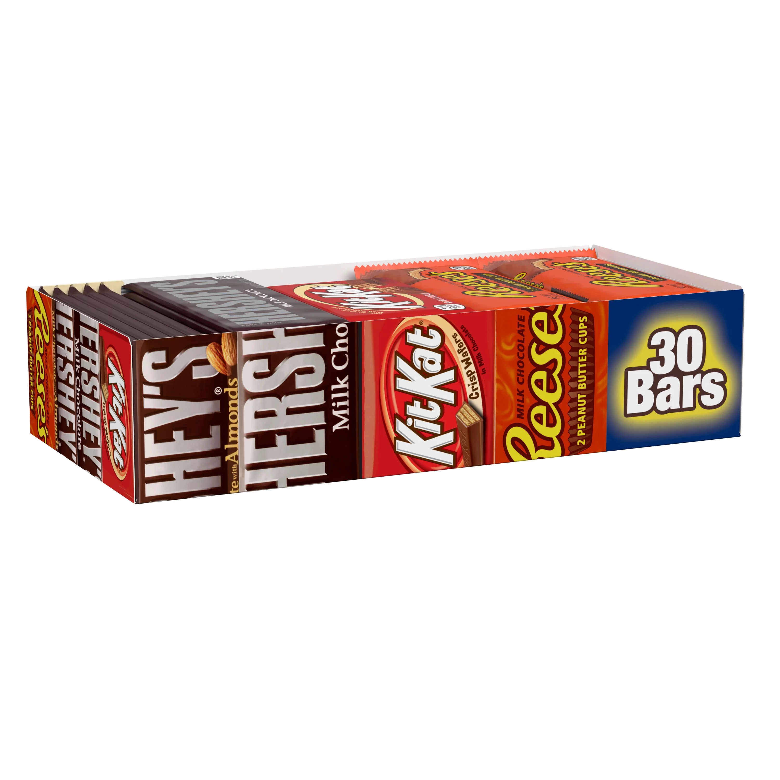 HERSHEY'S, KIT KAT® and REESE'S, Milk Chocolate Assortment Candy Bars, Individually Wrapped, 45 oz, Bulk Value Pack (30 Piece)