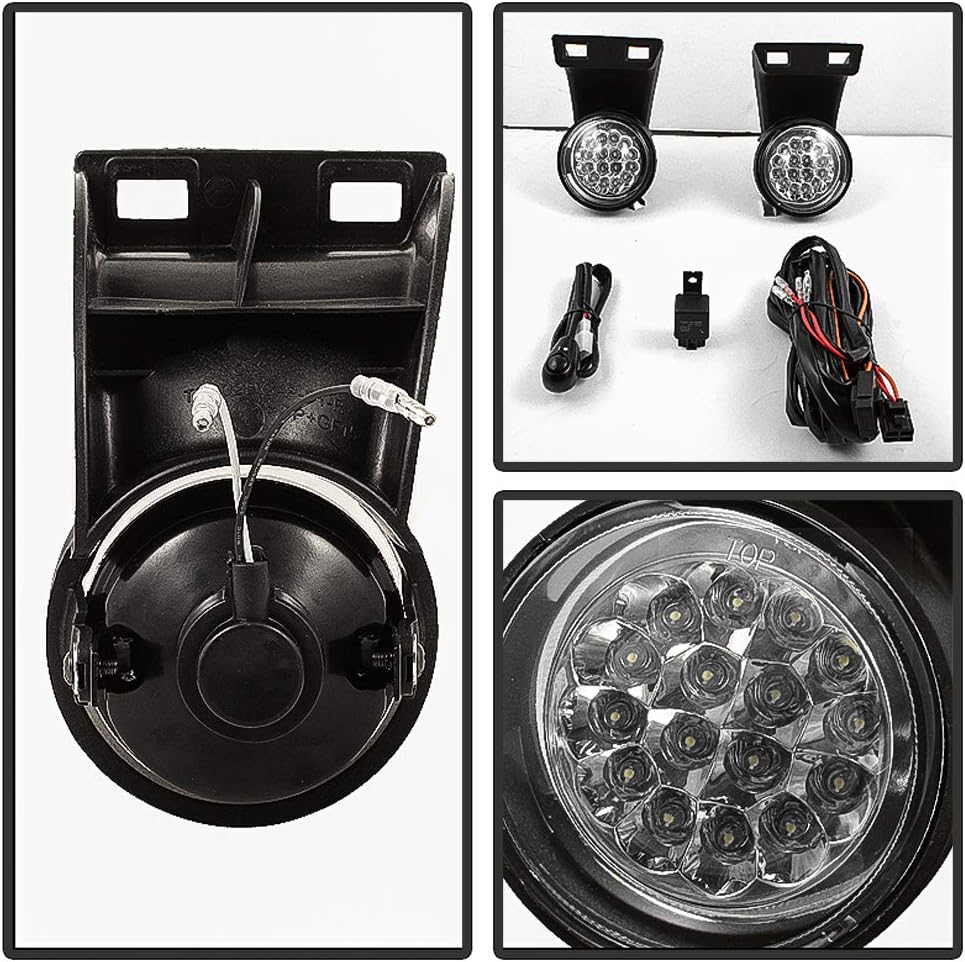 ACANII - For 1994-2001 Dodge Ram 1500 2500 Super White LED Bumper Fog Lights w/Switch Assembly Driver & Passenger Side