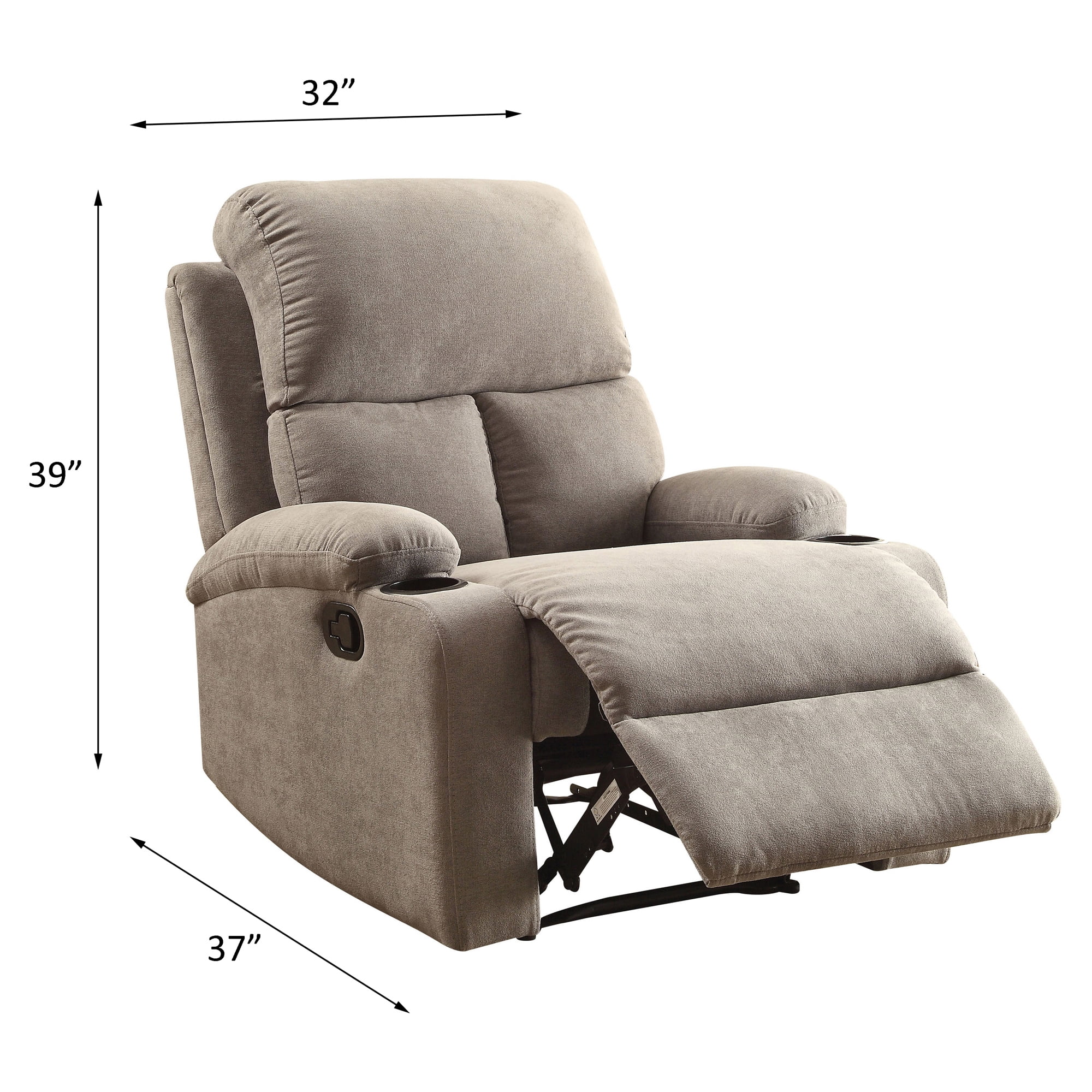 ACME Rosia Upholstery Motion Recliner in Gray