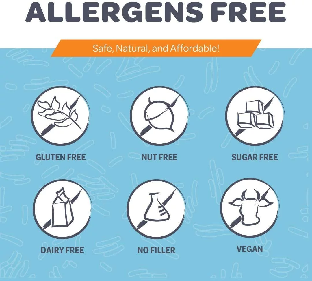 5-in-1 Bio-Heal® Probiotic Capsules for Kids, Men & Women - Best Supplement for Brain Function, Gut Health & Constipation - Shelf Stable & Fortified with Vitamins, Minerals & Prebiotics - All-Natural