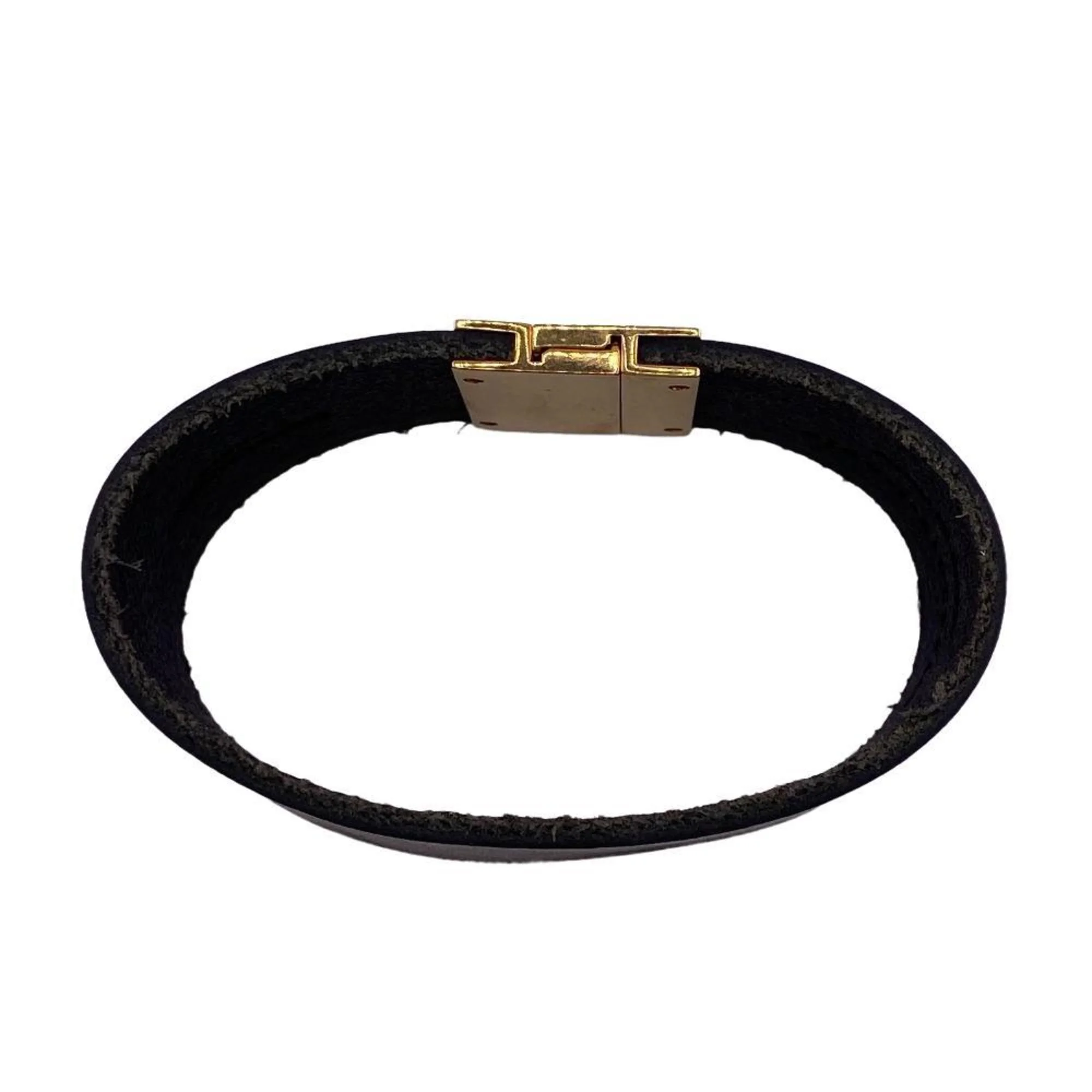 Pre-Owned Yves Saint Laurent SAINT LAURENT PARIS Saint Laurent Paris bangle black ladies (Good)